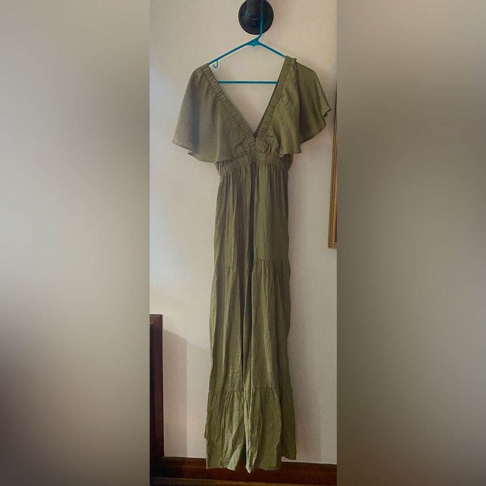Petal & Pup wishlist apparel- Danita Maxi Dress - M -Olive
